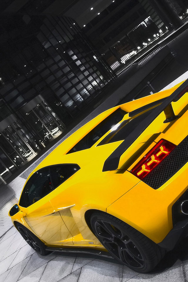 Yellow Gallardo Rear Best For Android Mobile Wallpaper