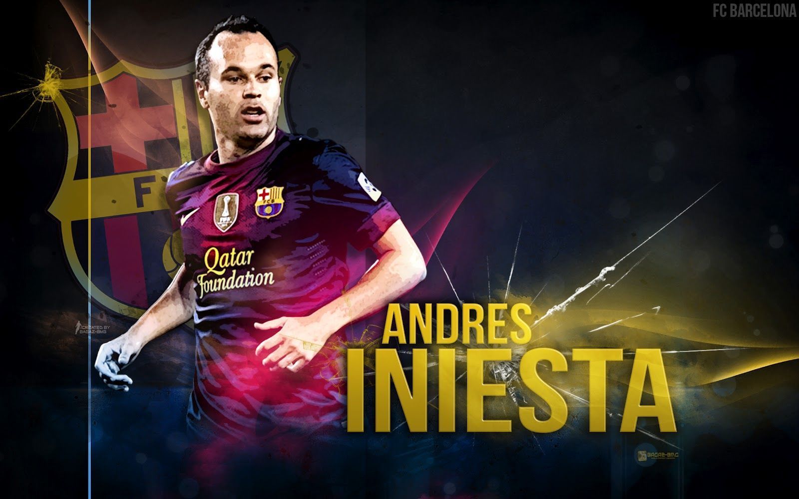 Andres Iniesta FC Barcelona Soccer | Wallpapers HD | Wallpaper ...