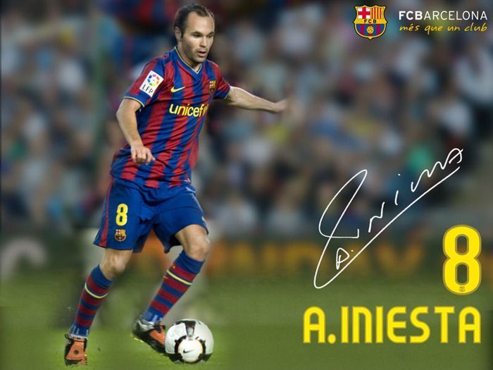 FC Barcelona Andrés Iniesta Wallpaper - Download