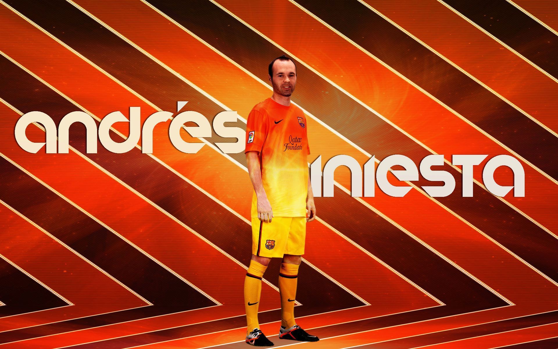 Andres Iniesta Qatar Foundation Wallpaper - Football HD Wallpapers