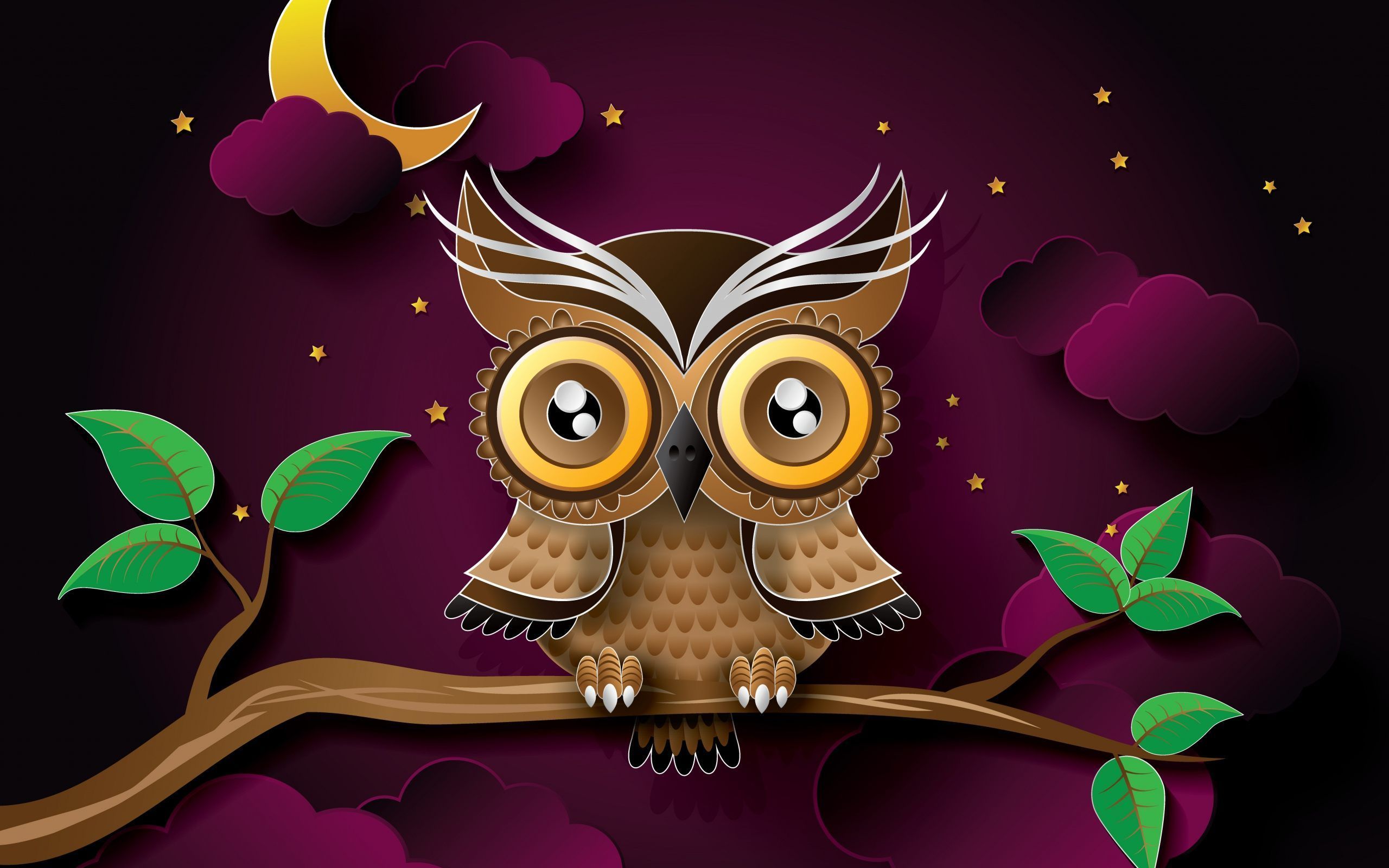 Owl Vector Art Wallpaper HD Download For Desktop & Mobile
