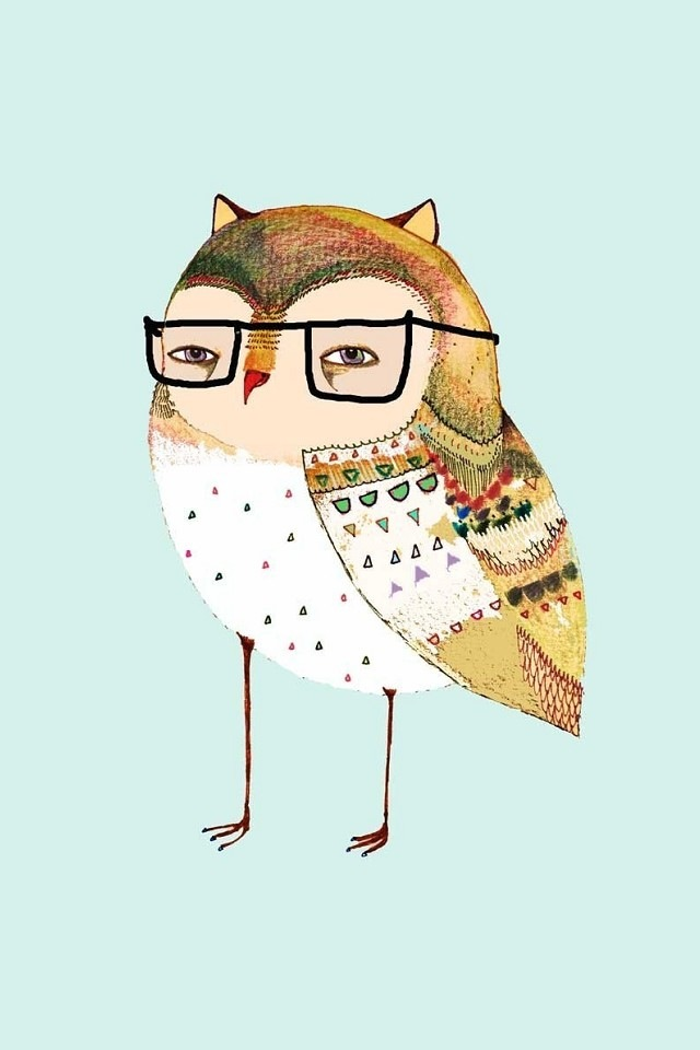 Iphone 4 / 4s / 5 Wallpapers Cartoon Owls PicFish