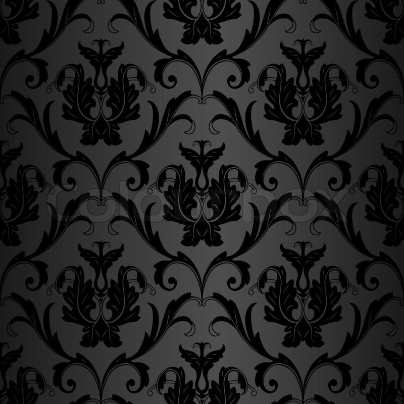 Seamless black wallpaper pattern Stock Photo Colourbox