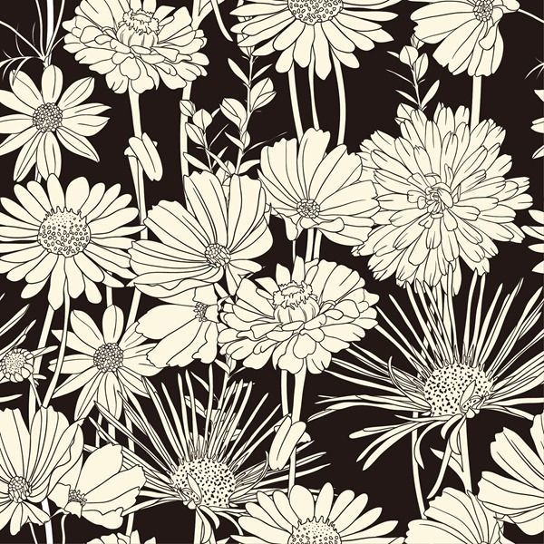 Flower Vector Blog Archive Decorative Seamless Wallpaper with