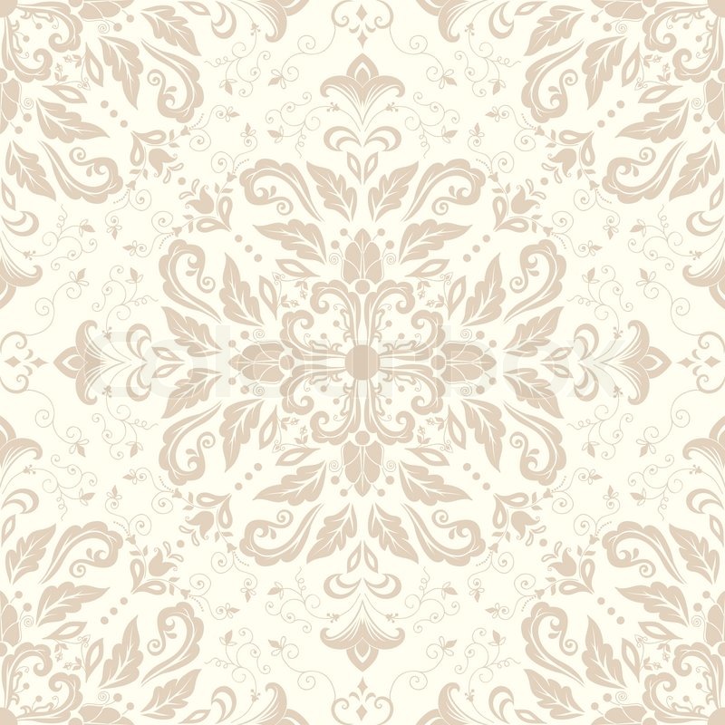 Vector damask seamless pattern element. Elegant luxury texture for ...