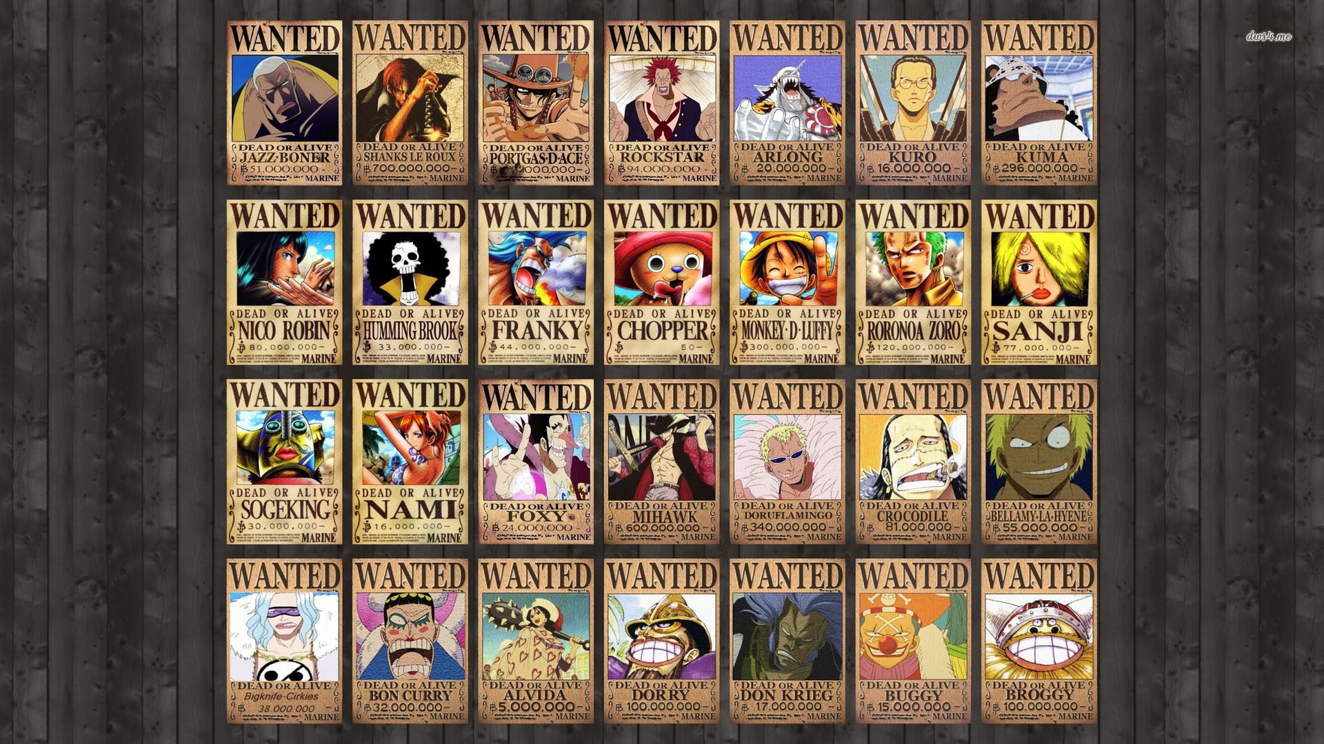 One Piece wanted posters wallpaper - Anime wallpapers