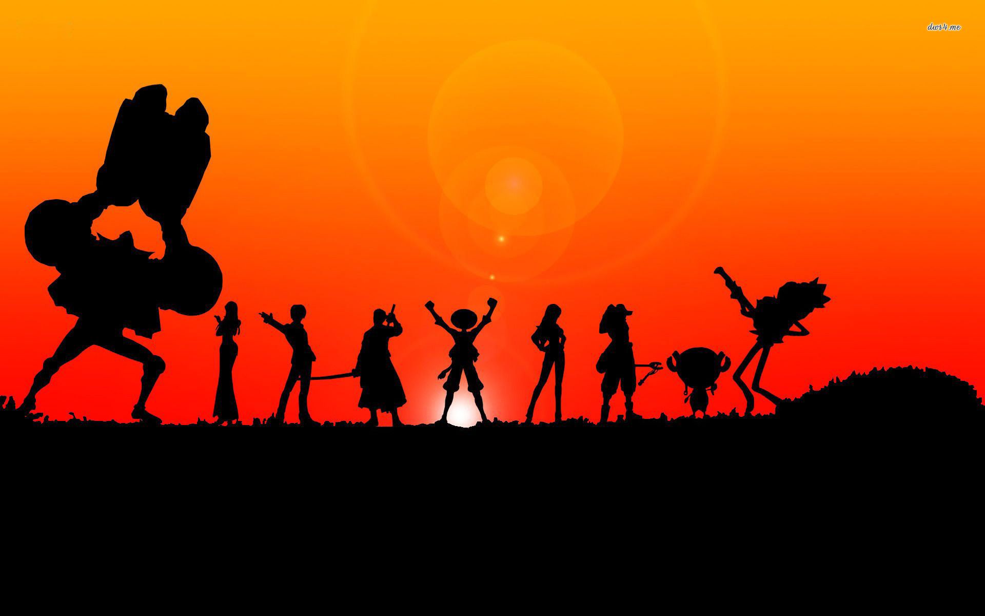 One Piece silhouettes wallpaper - Anime wallpapers