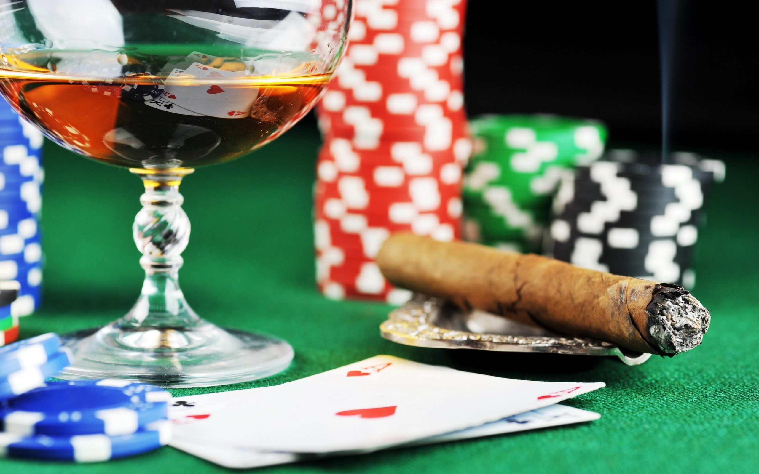 Poker poker chips Casino cigars wallpaper | 2560x1600 | 304765 ...