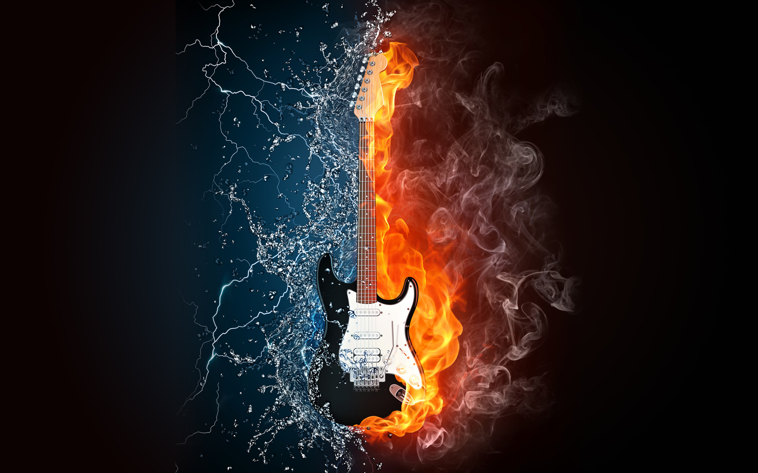 Guitar In Fire Wallpaper #6924370