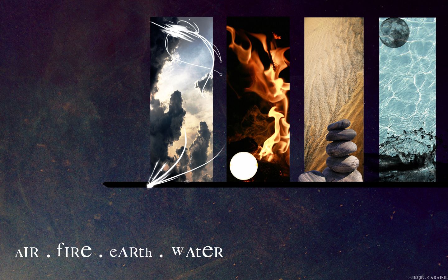 Earth.Air.Fire.Water Wallpaper by CaraIsil on DeviantArt