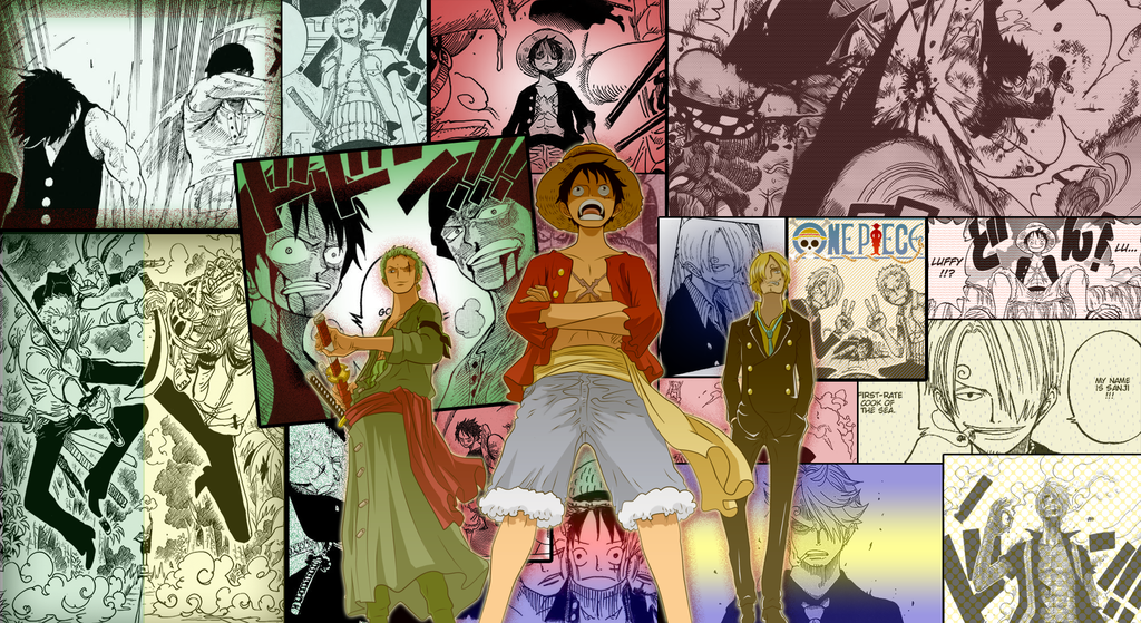 One Piece-Monster Trio [Luffy-Zoro-Sanji]Wallpaper by miahatake13 ...