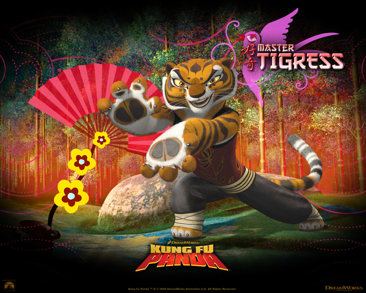 Tigress from Kung Fu Panda Movie Desktop Wallpaper