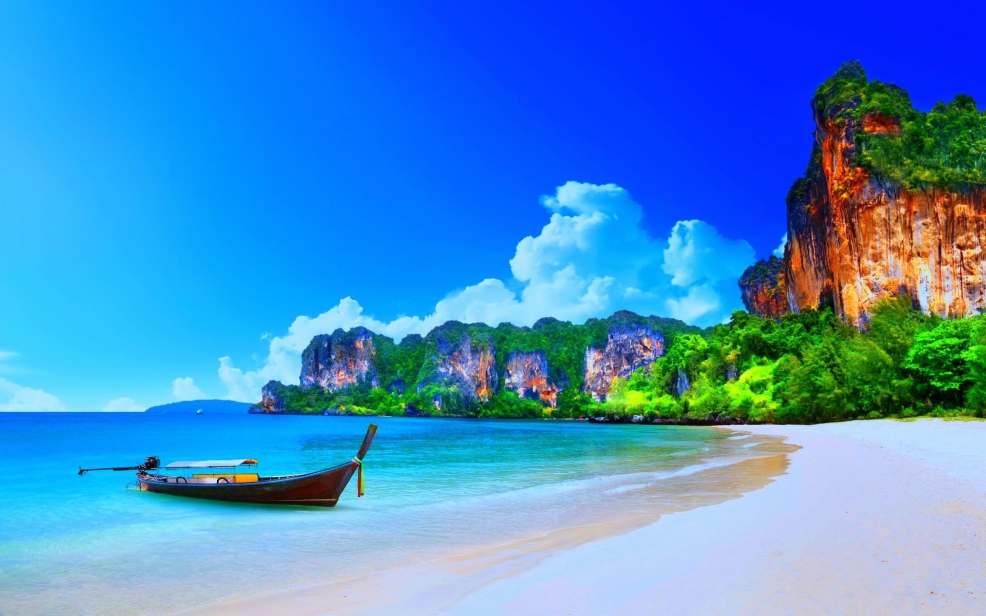 Ao Nang Beach Landscape Thailand Wallpaper HD For Desktop