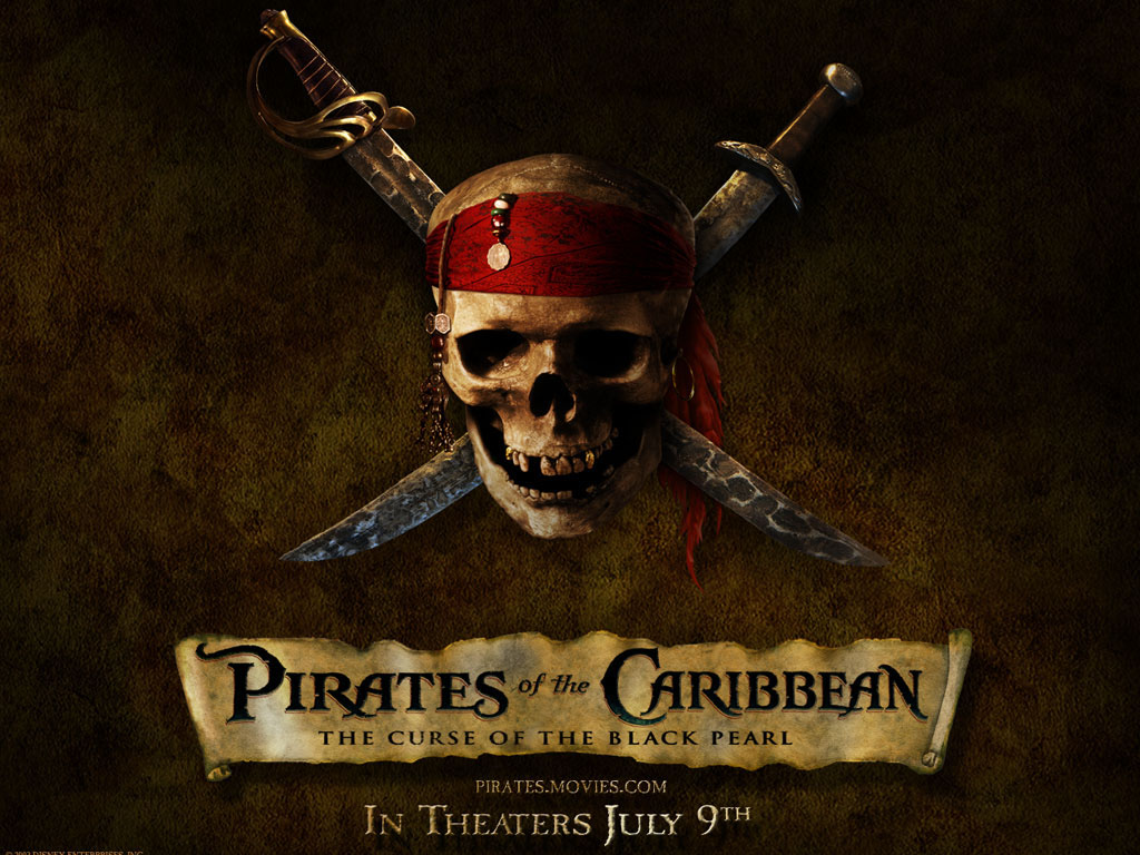 Pirates of the Caribbean Pirate Skull Desktop Wallpaper