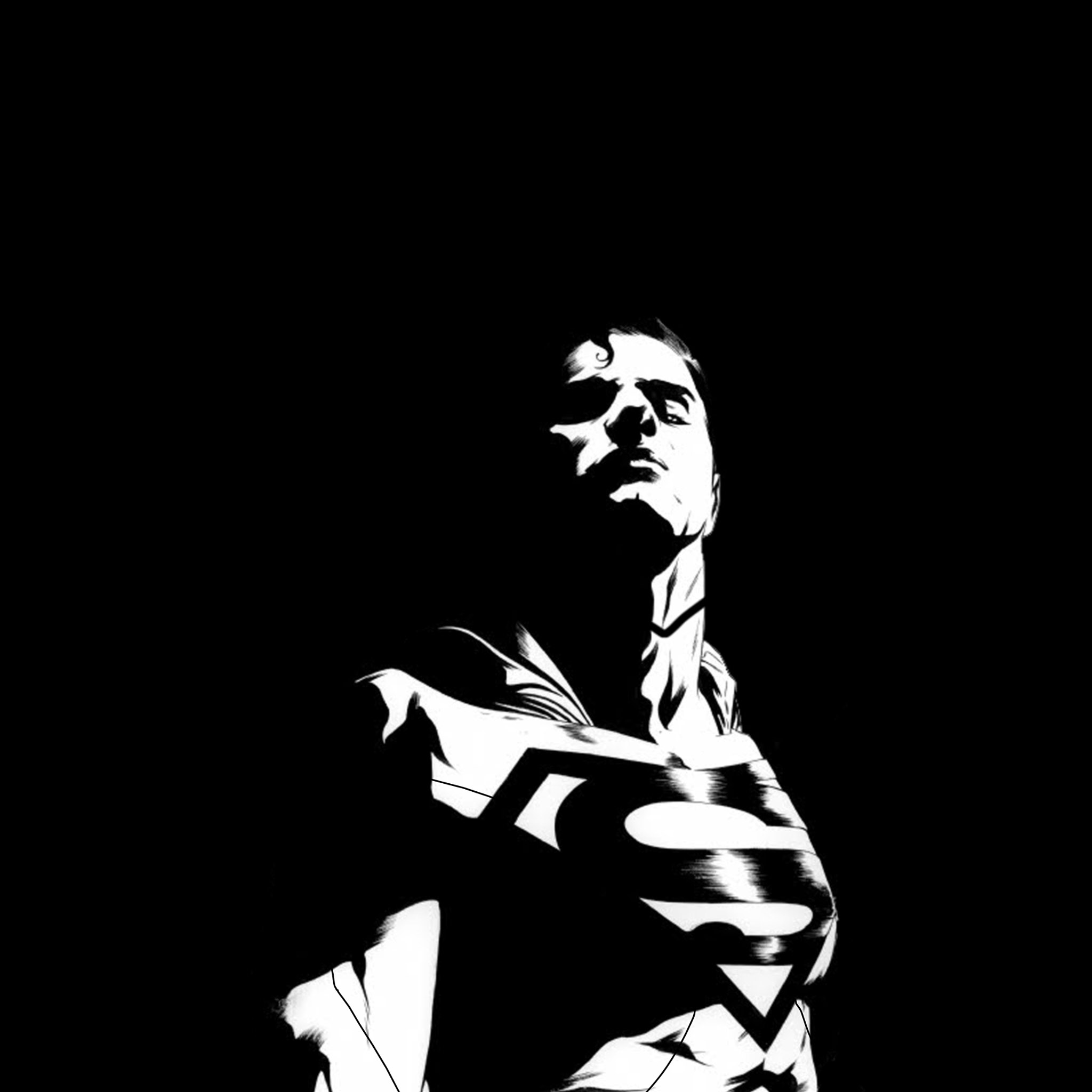 FREEIOS7 | superman-black-background - parallax HD iPhone iPad ...