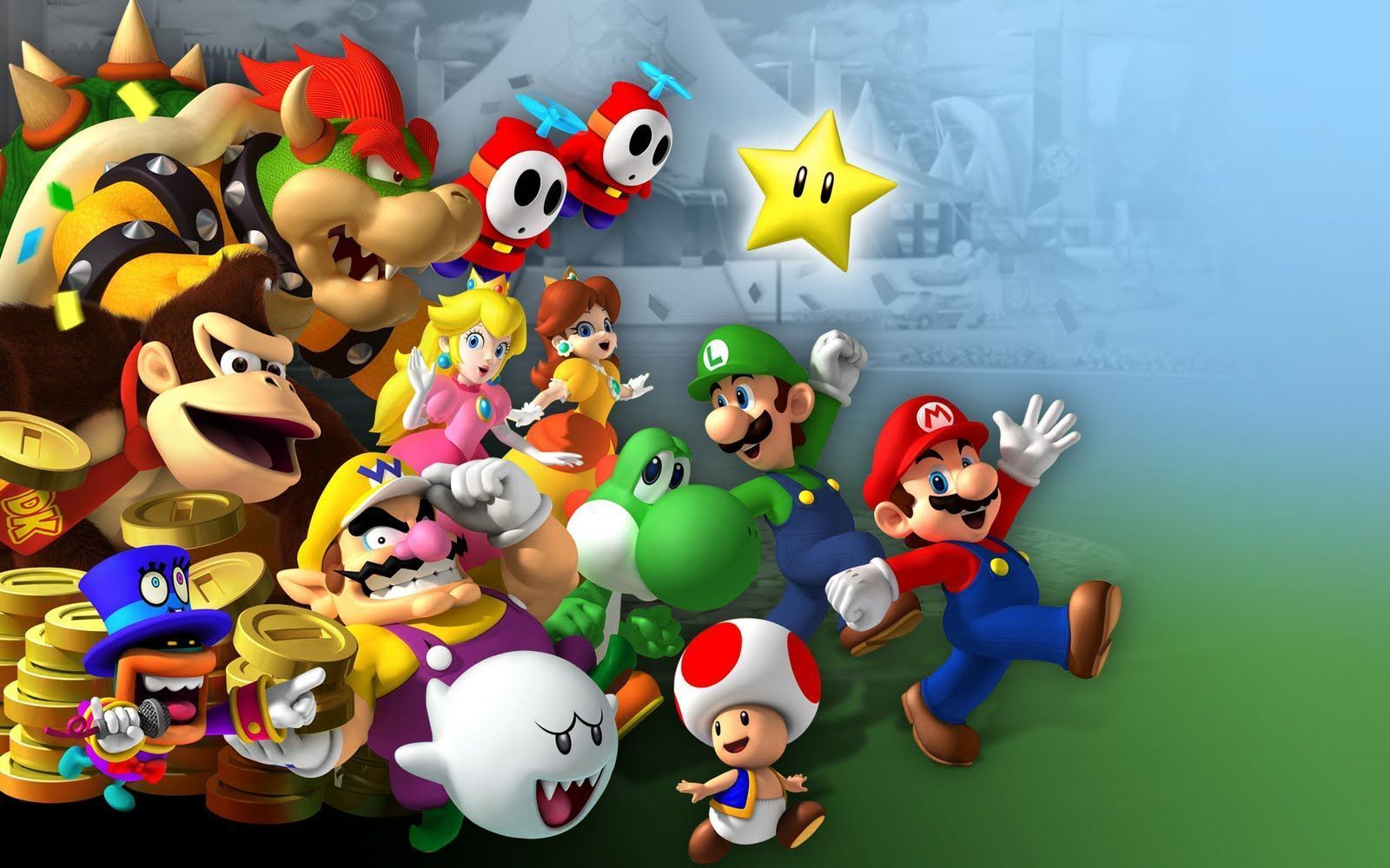 Super Mario Bros Characters - wallpaper