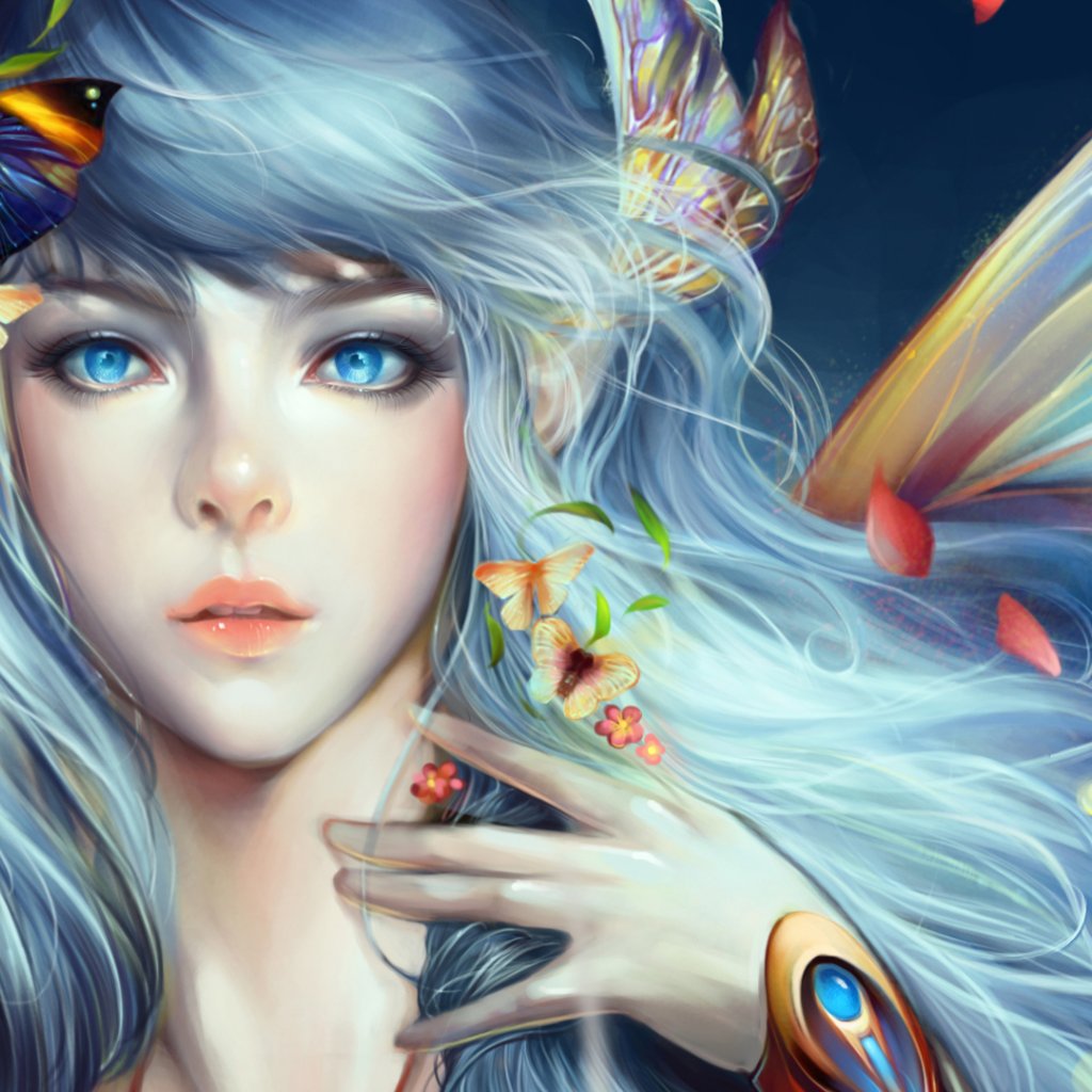 wallpaper: Perfect World, video game, fantasy girl, blue eyes ...