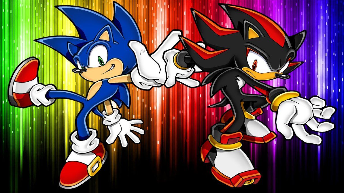 Sonic and Shadow HD neon Wallpaper by FlameFeatherdPheonix
