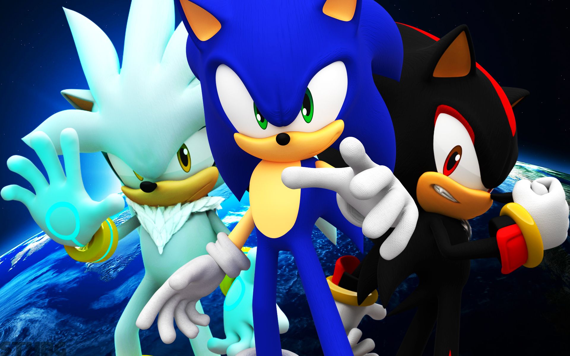 Sonic, Shadow, Silver, Blaze, Knuckles - Wallpaper by