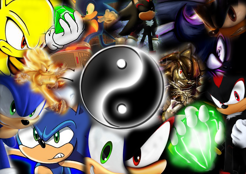 Yin and Yang-Shadow And Sonic-Wallpaper by Xbox-DS-Gameboy on ...