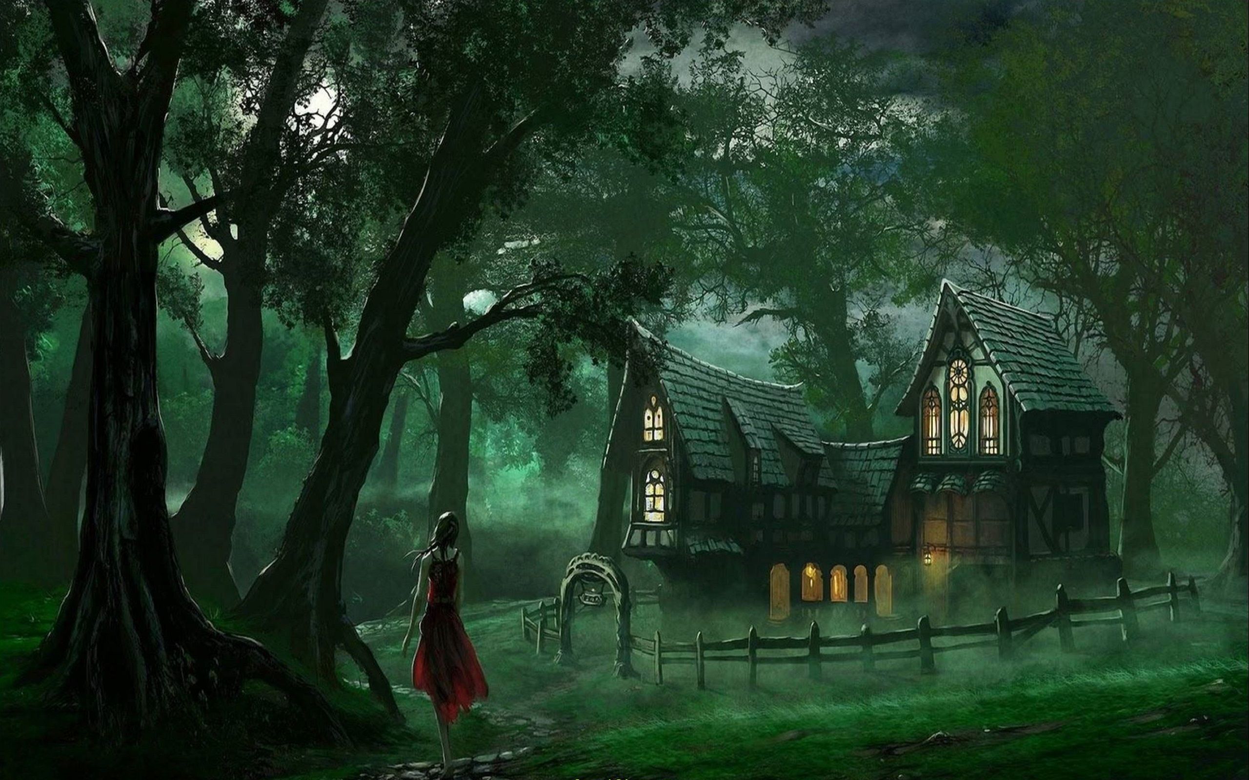 Fantasy Girl House Land Wallpaper | HDwallpaperUP