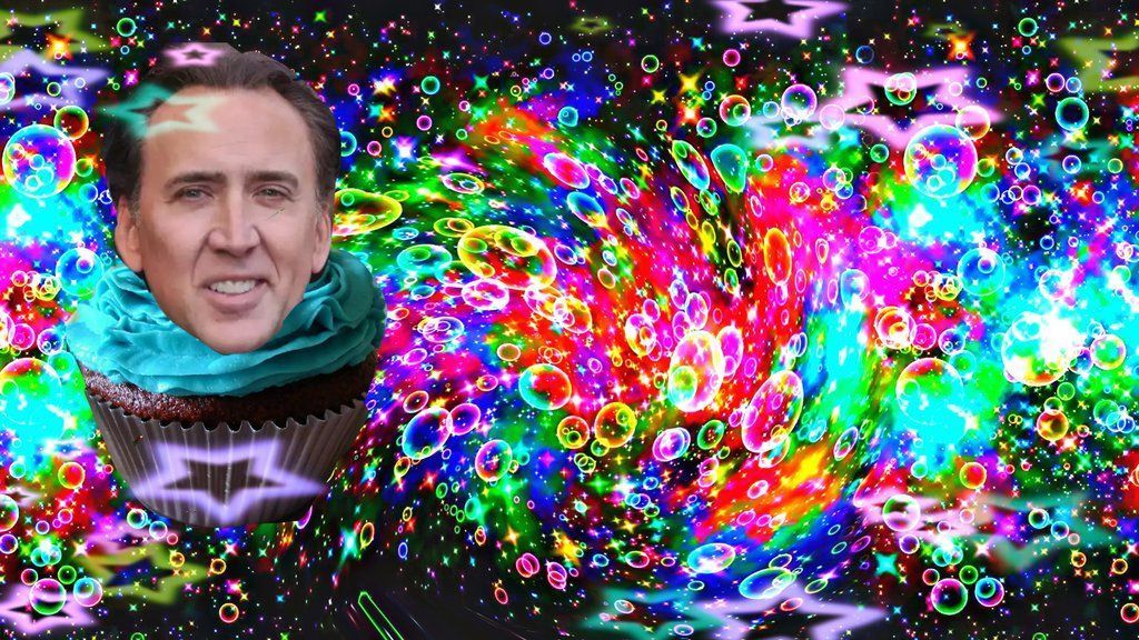 Nicolas Cage TRIPPY CUPCAKE WALLPAPER by star-dome on DeviantArt