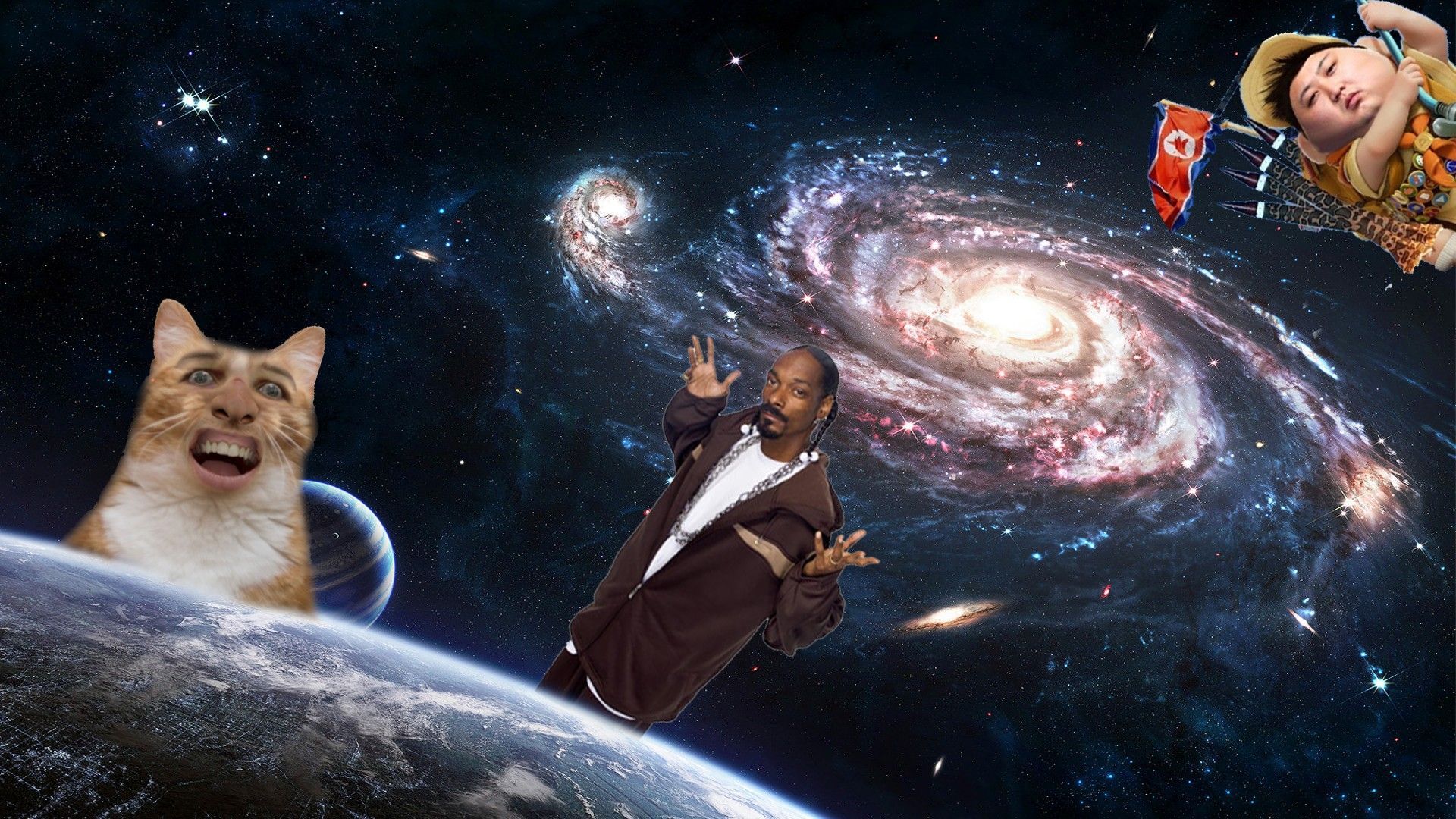 outer space, funny, Snoop Dogg, Nicolas Cage, kim jong un ...