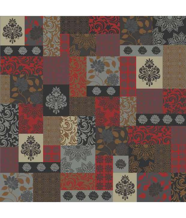 Buy Marshall Designer Wallpaper By Krsna Mehta - Red And Gray ...