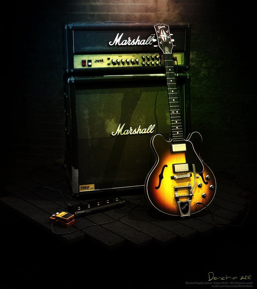 Marshall Amp and Gibson ES335 by doncha on DeviantArt