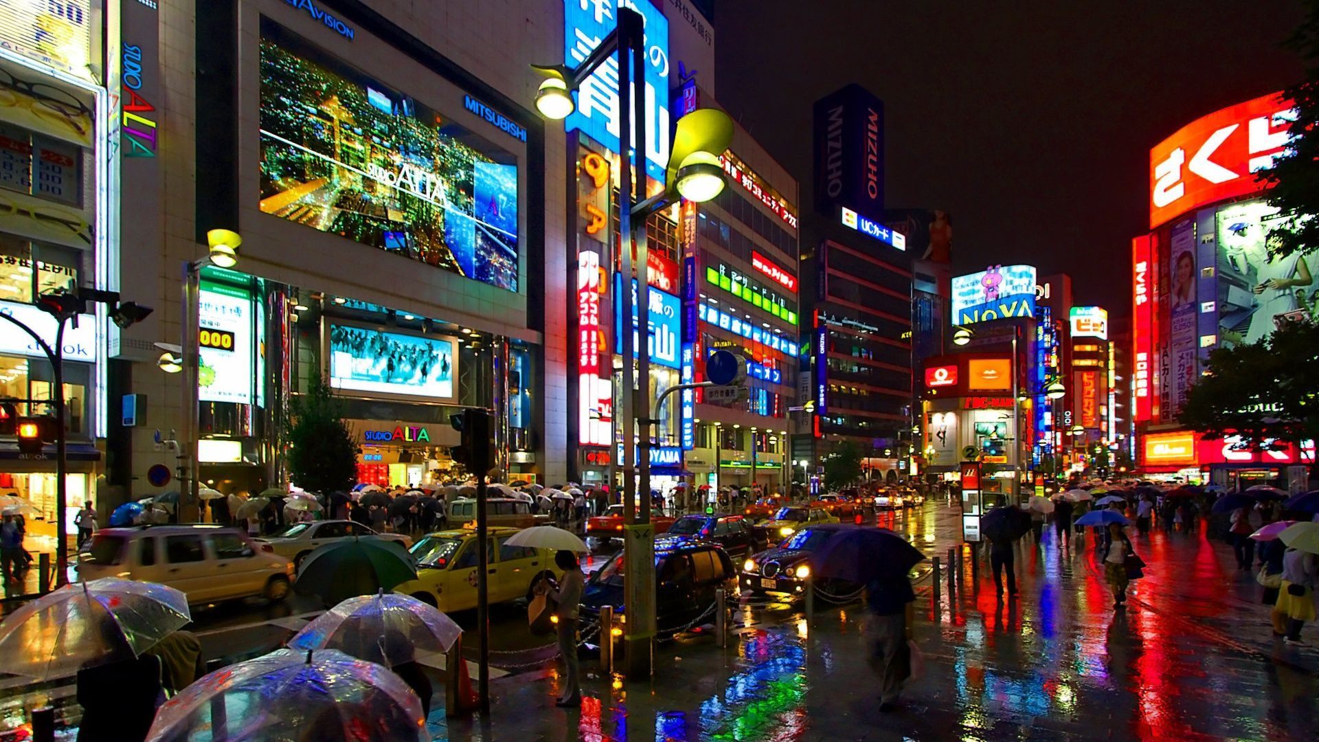 Japan City Streets At Night - wallpaper.
