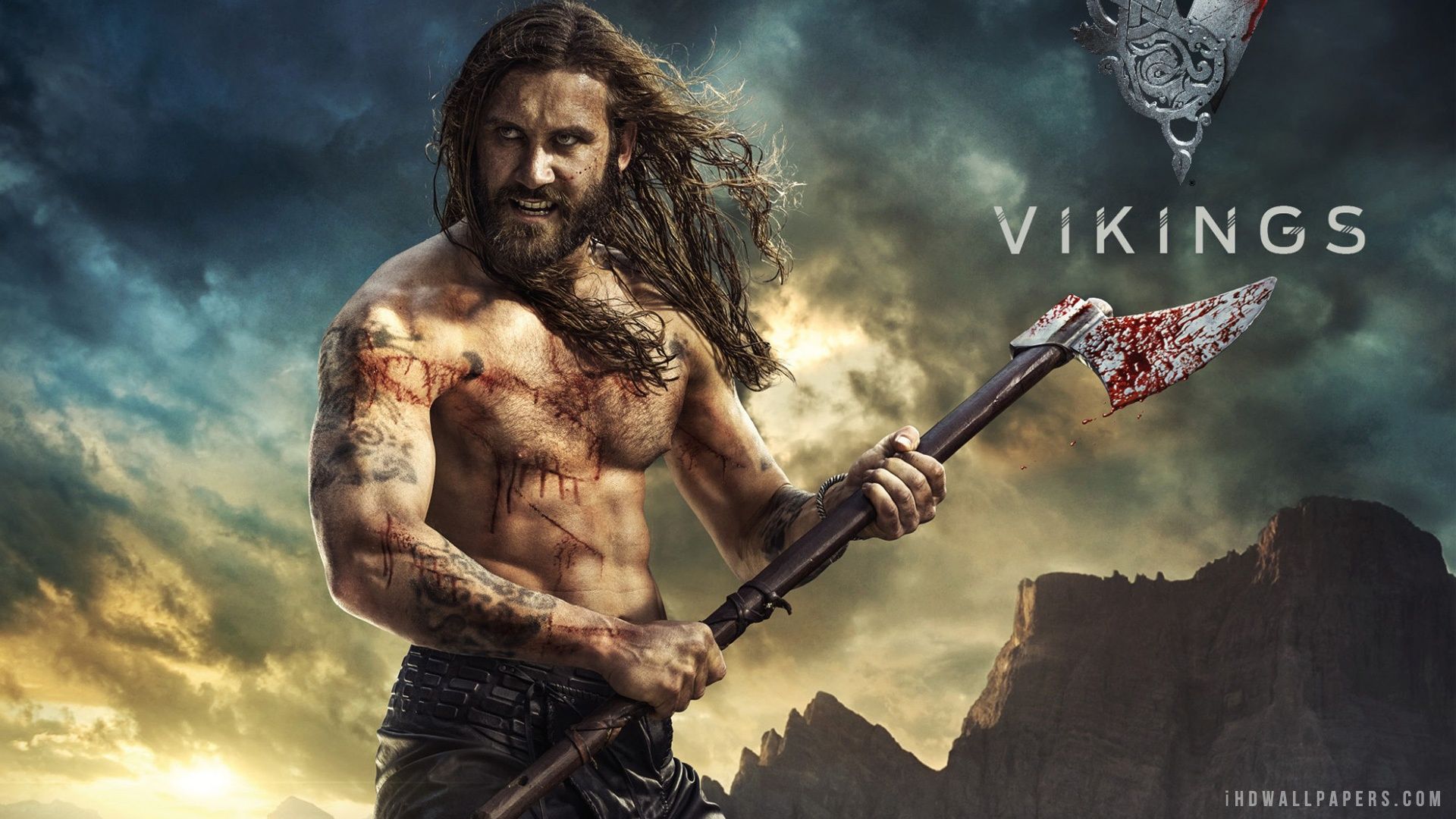 Rollo Vikings Season 2 TV Series 2014 HD Wallpaper - iHD Wallpapers