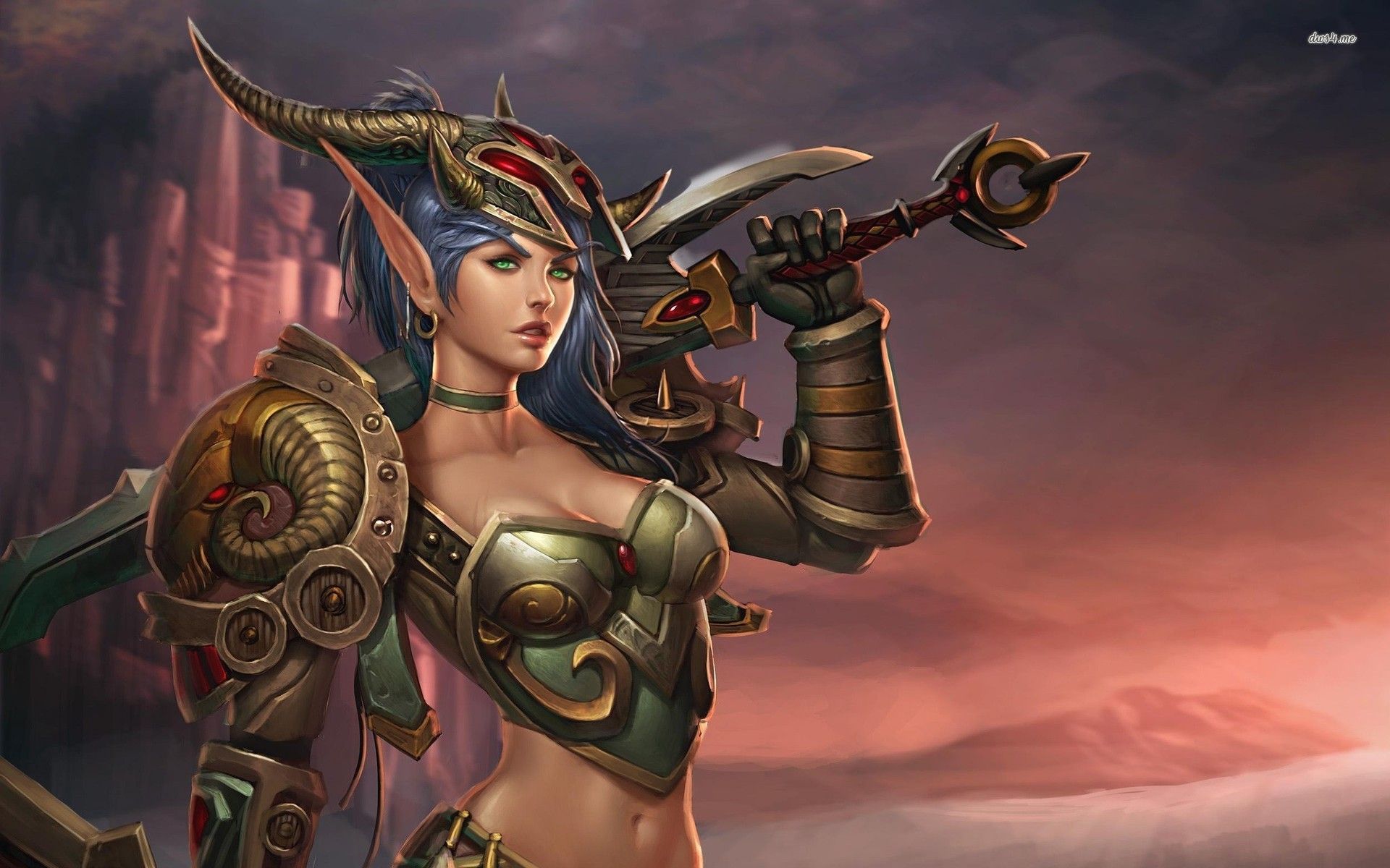 Elven warrior - World of Warcraft wallpaper - Game wallpapers -