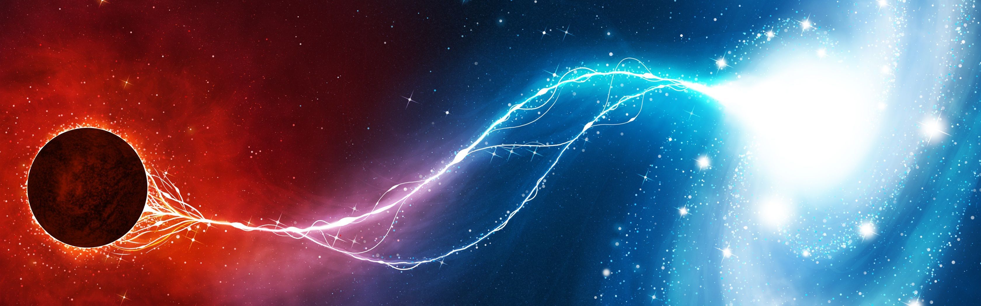 Abstract Space Dual Screen Wallpaper | 3360x1050 | ID:48201