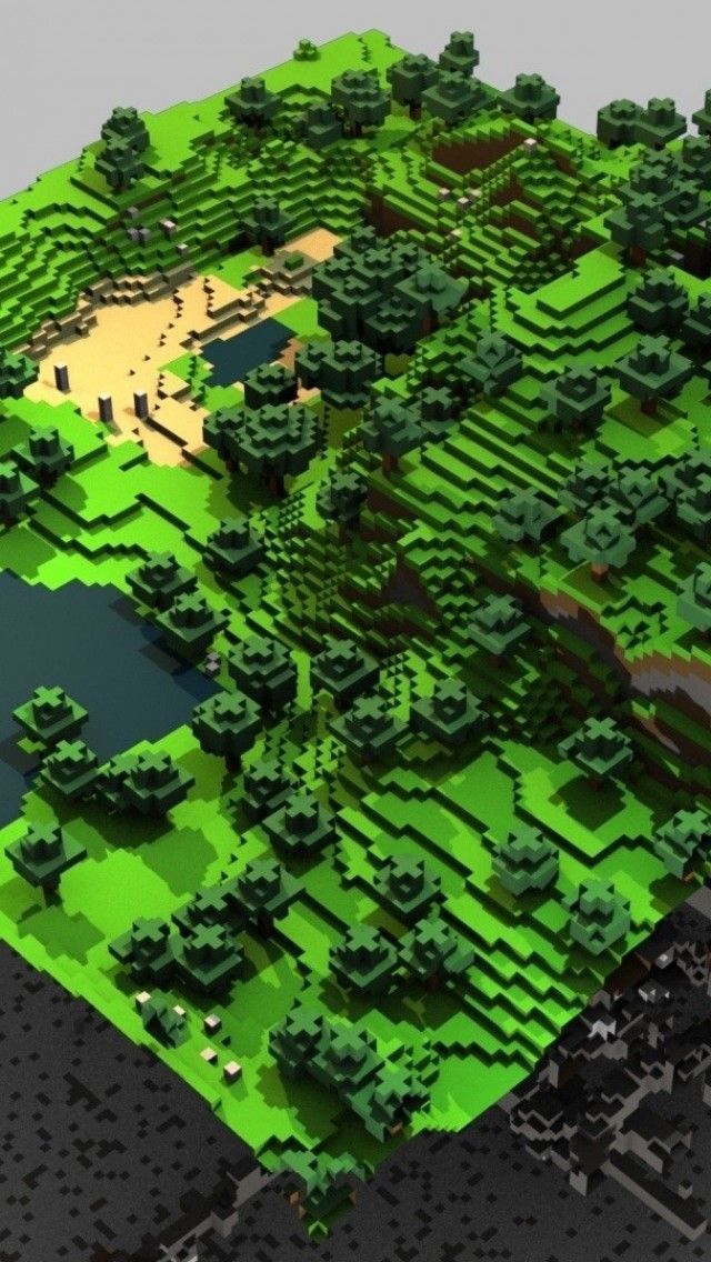 Minecraft ground iPhone 5 Wallpaper 640x1136