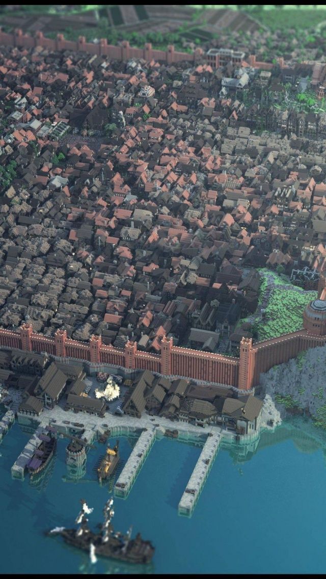 Minecraft City iPhone 5 Wallpaper | ID: 38669