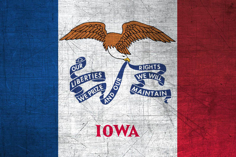 Iowan Flag Metal (Flag of Iowa) - Download it for free