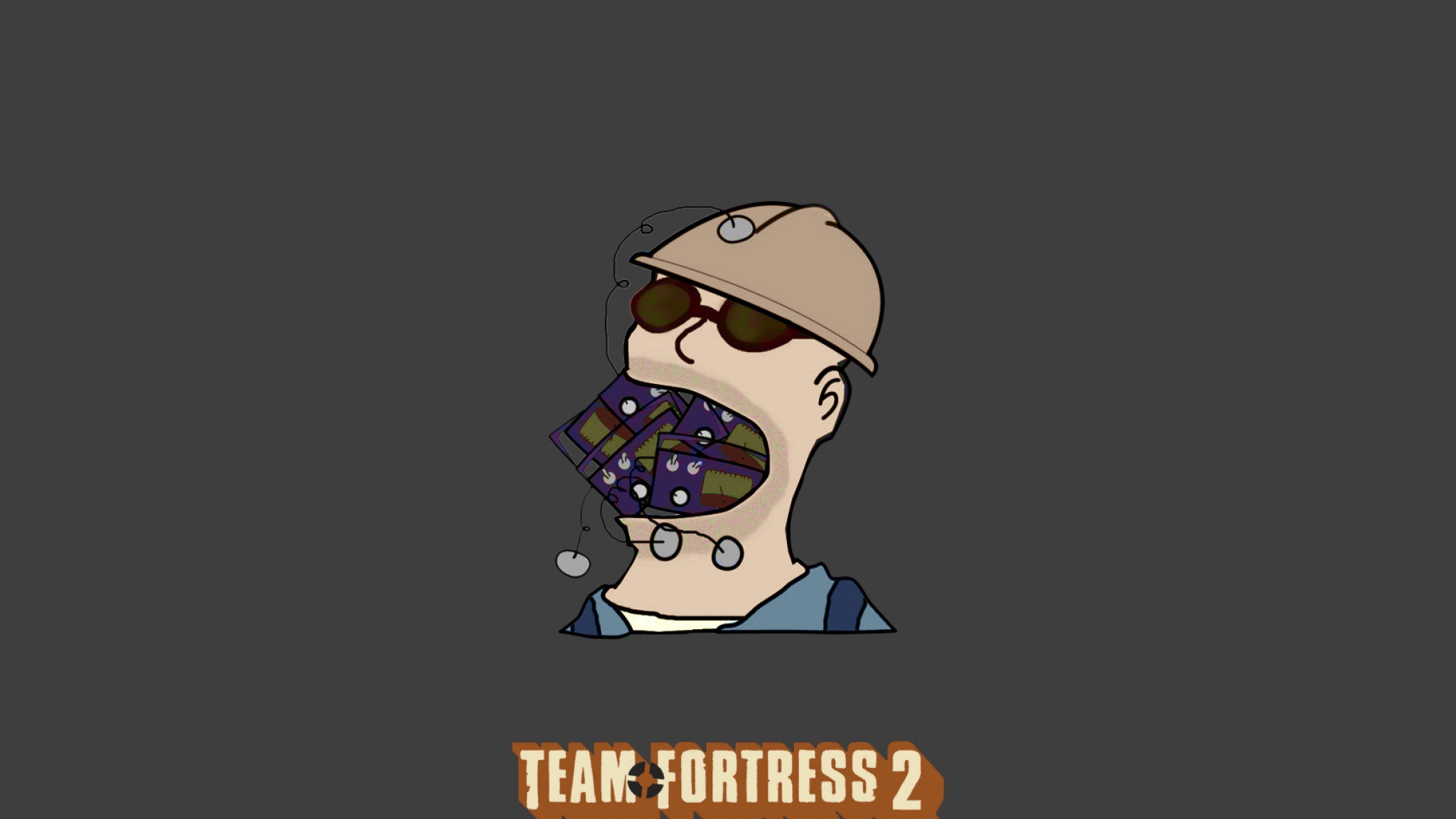Download Wallpaper 2048x1152 Team Fortress 2 Head Helmet
