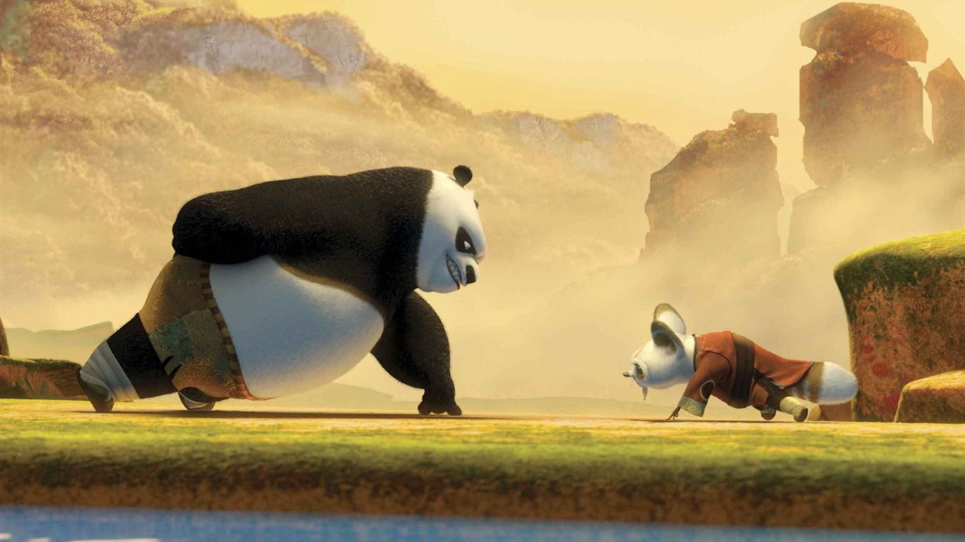 Kung Fu Panda with Shifu HD Wallpaper - HDwallpaper4U.com