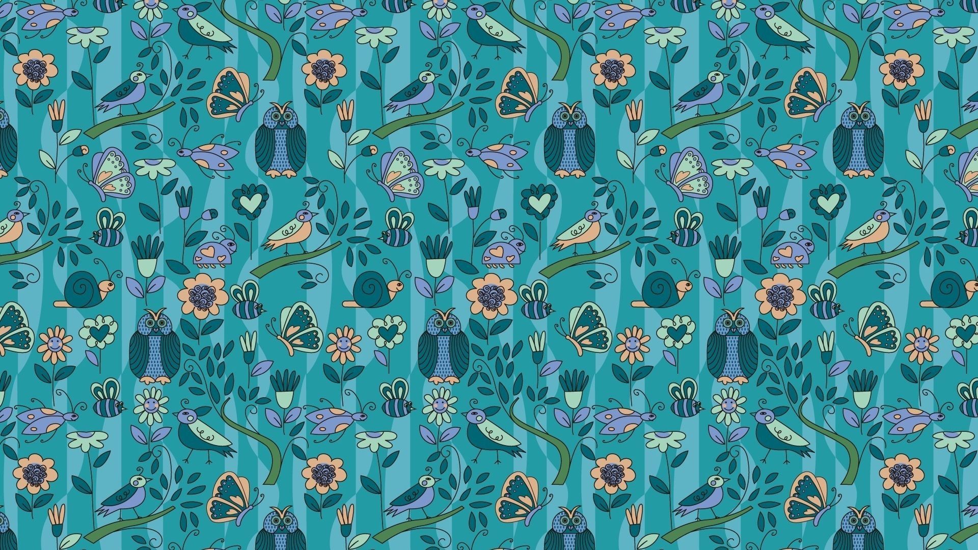 Download Wallpaper 1920x1080 Pattern, Background, Surface, Owls ...