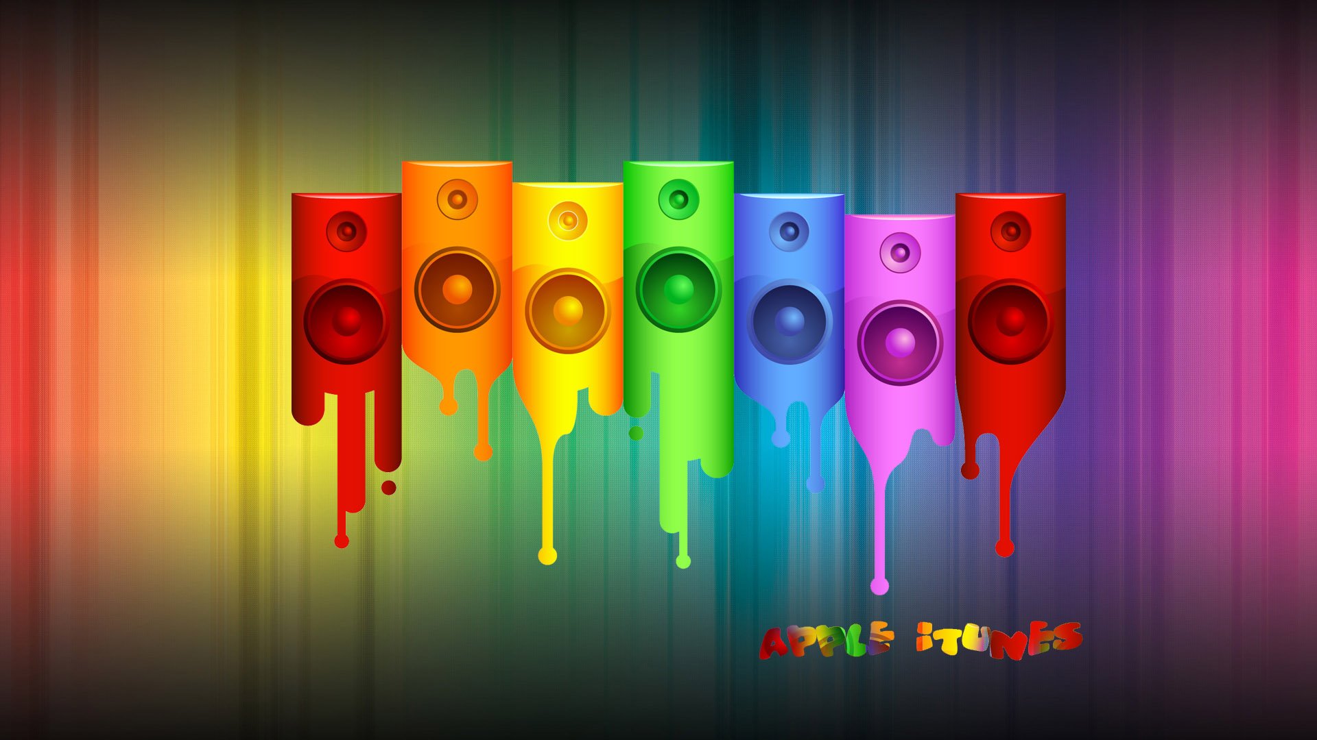 Colorful Melting Speakers Wallpaper » WallDevil - Best free HD ...
