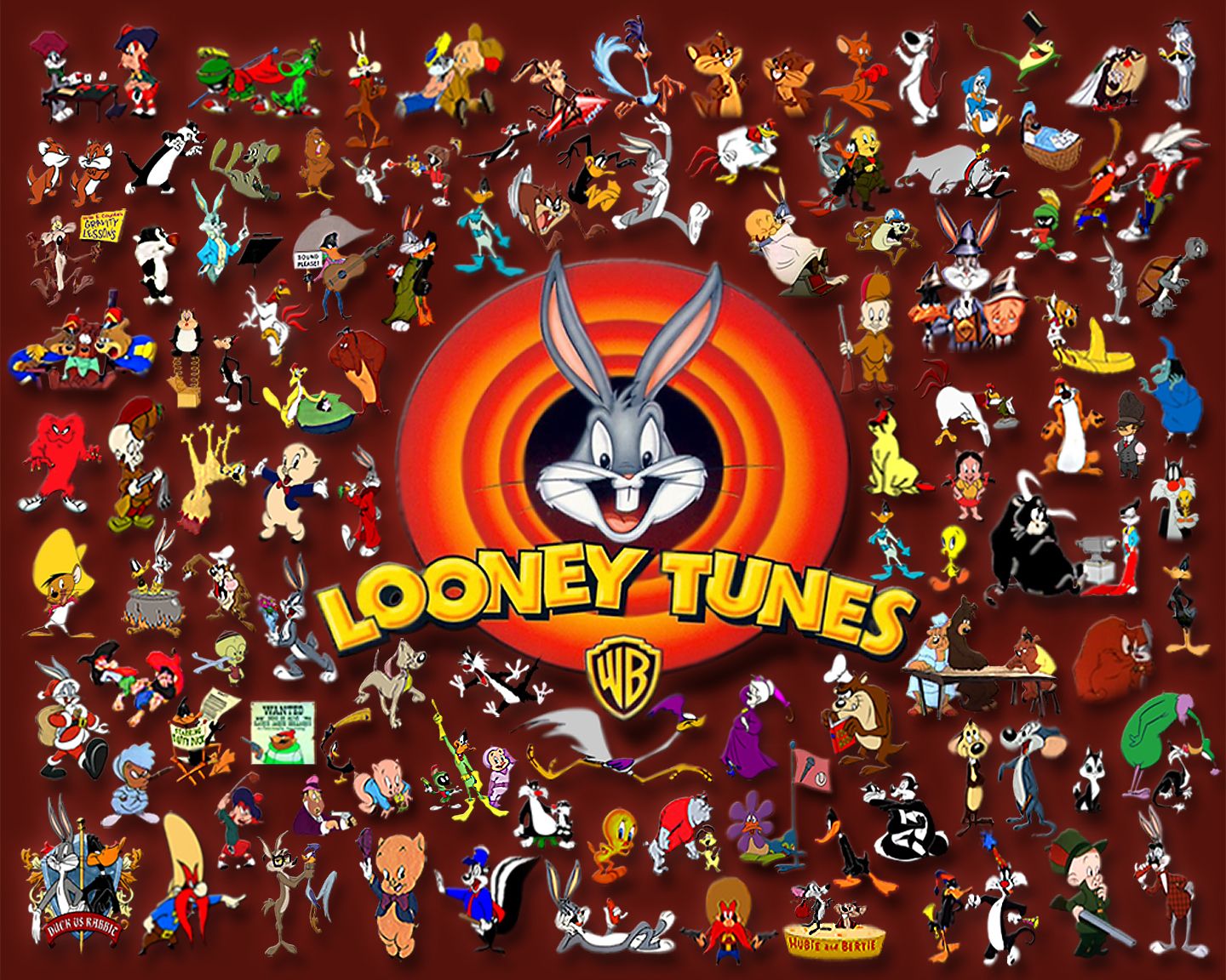 Looney Tunes Collage - Warner Brothers Animation Wallpaper