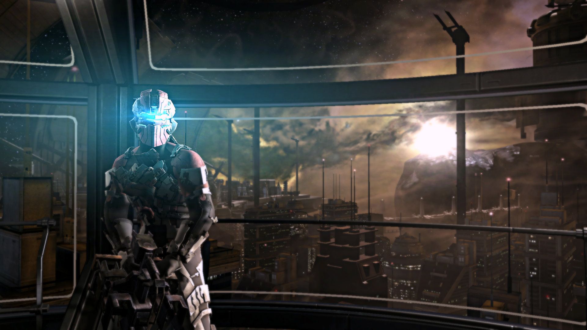 Dead Space 2 Isaac Clarke sci-fi cities warriors armor wallpaper ...