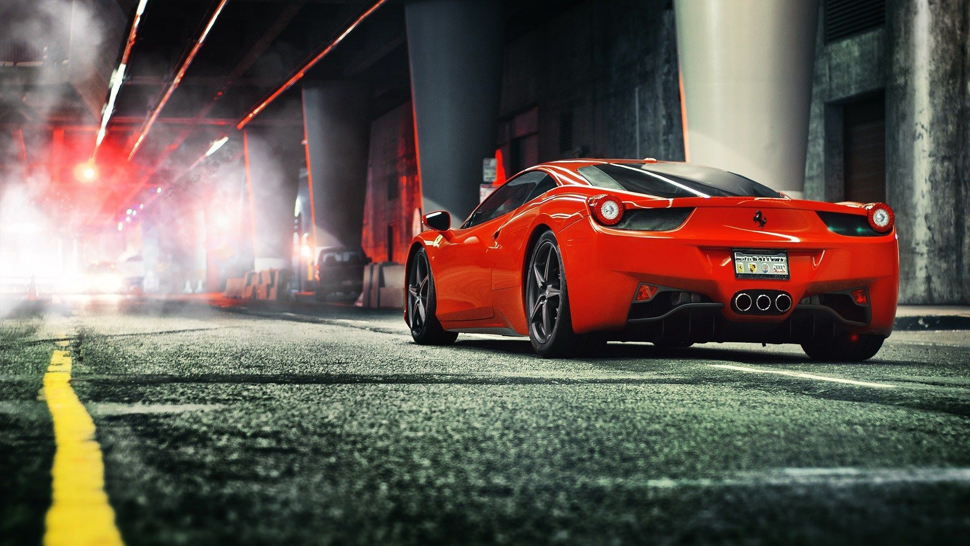 Download Caption Sleek Red Ferrari FF on the Open Road Wallpaper   Wallpaperscom
