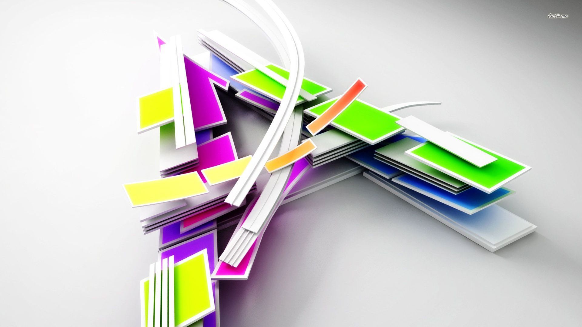 Letter A Multicolored Pieces wallpaper - 3D wallpapers