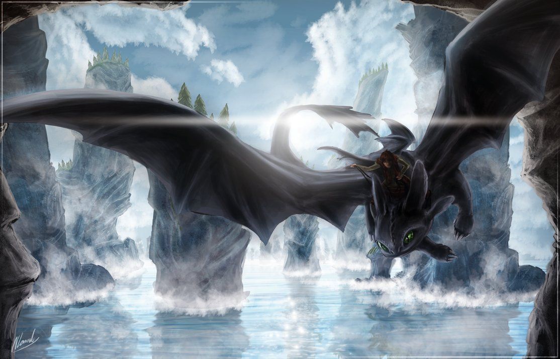 Night Fury - Train Your Dragon Speed Art - 7hrs by IceDragonhawk ...