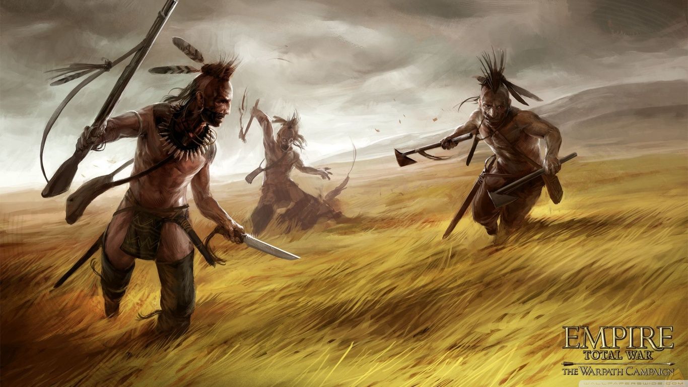 Empire Total War The Warpath Campaign Artwork Attacking Indians HD