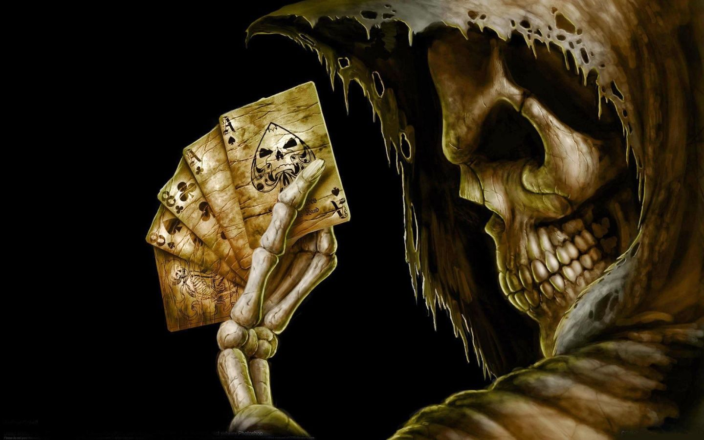 Poker Skull Windows 8 Wallpaper | Free Windows 8 Gothic Backgrounds