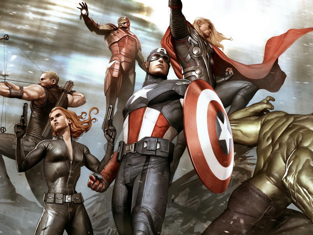 Wallpapers Iron Man Fire Thor Hulk Captain America The Avengers ...