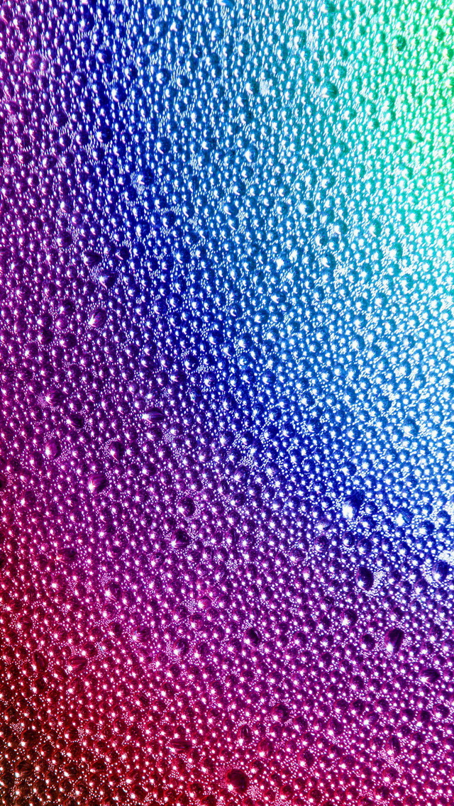 Colorful Raindrops On Glass Wallpaper - Free iPhone Wallpapers