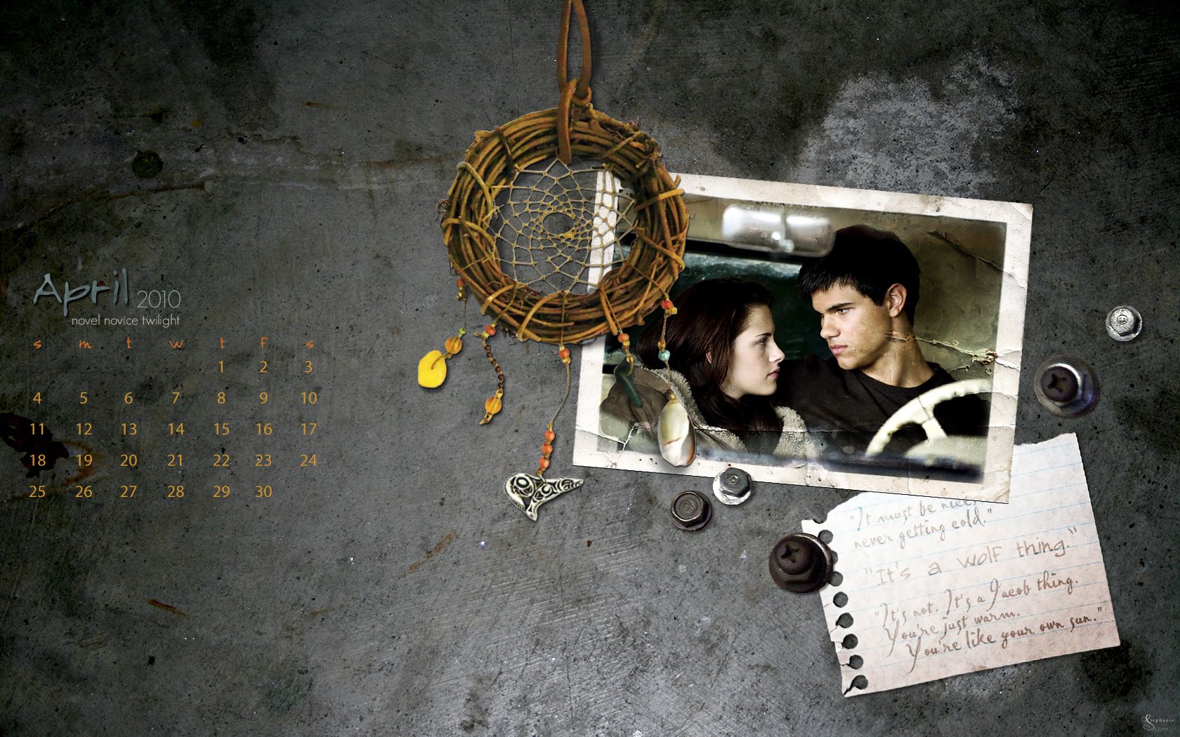 Twilight Saga 2010 Desktop Wallpaper Calendarfrom novel noviee